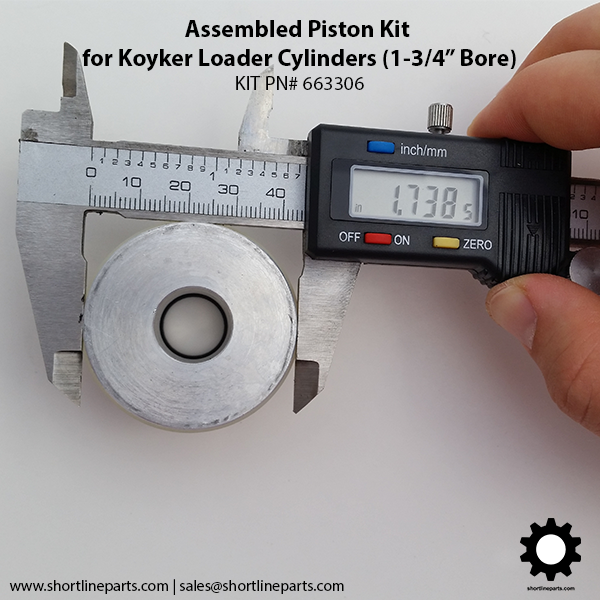 New Aluminum Plunger for Koyker 140 Loader Boom Cylinders with 1-3/4 Inch Bore