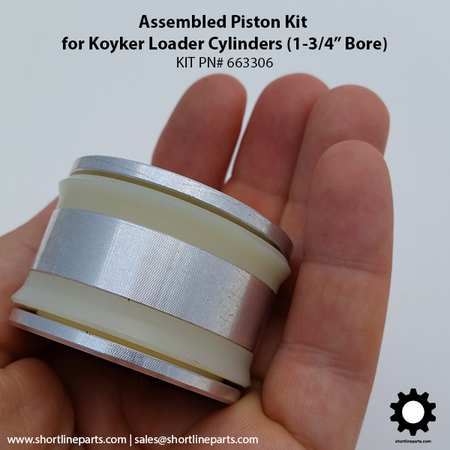 Piston with Assembled Seals for Koyker Cylinders with 1.75-Inch Bore - Koyker 125 Loader Boom Cylinders
