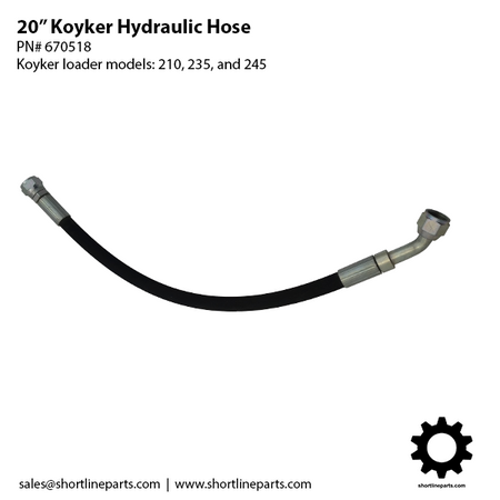 20" Koyker Hydraulic Hose - Loader Models 210