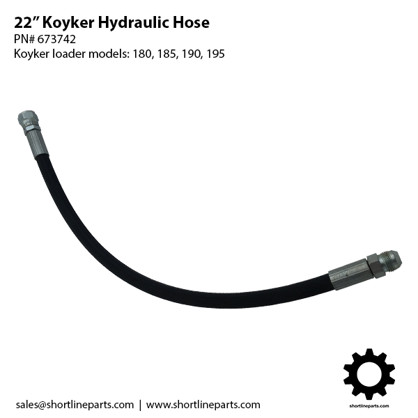 22" Hydraulic Hose for Koyker Loaders 180