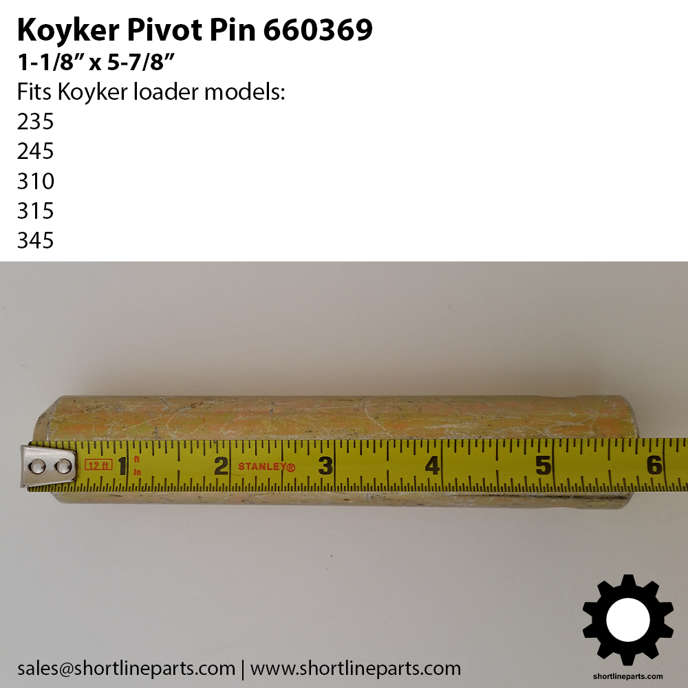 Koyker Zinc Pivot Pin for Loaders 235