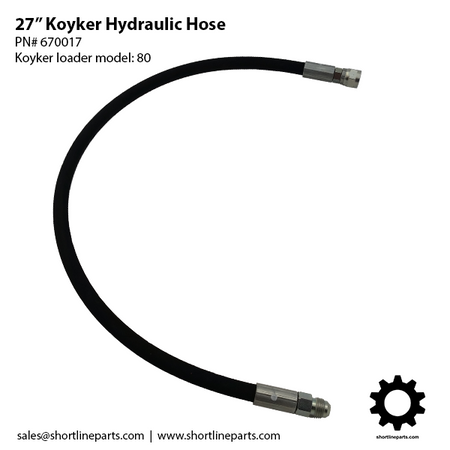 27" Koyker Hydraulic Hose for Loader 80 - Part Number 670017