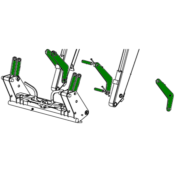 Global Bucket Holder Link Kit for JD 740 (without Mechanical Self-Level)