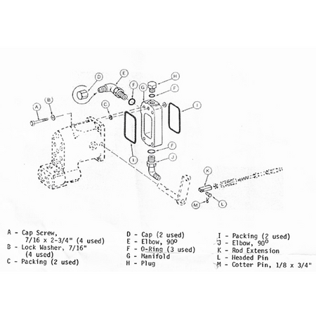 John Deere 4040 Tractor Manifold Block