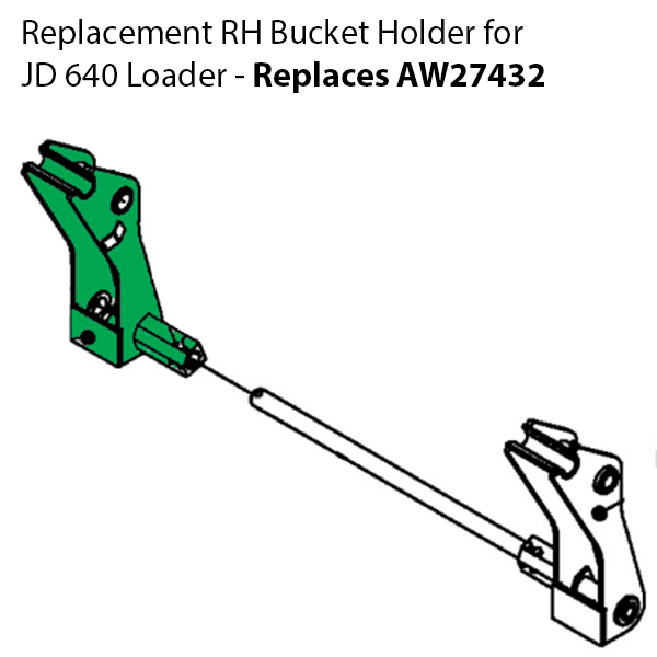 John Deere 640 Loader Parts - Replaces AW27432 - Right Hand Bucket Holder