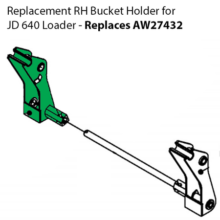 John Deere 640 Loader Parts - Replaces AW27432 - Right Hand Bucket Holder
