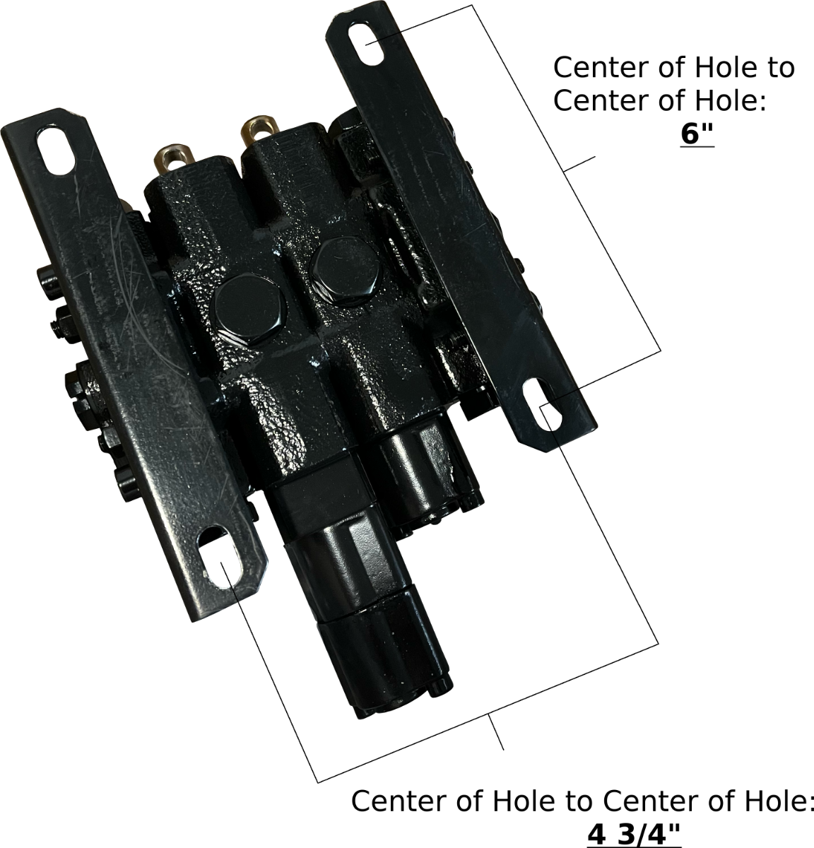 2-Function Closed Center Hydraulic Control Valve for Farm Tractors with dimensions - K668962