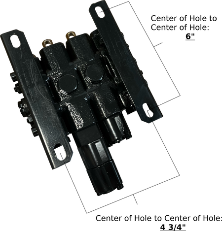 2-Function Closed Center Hydraulic Control Valve for Farm Tractors with dimensions - K668962