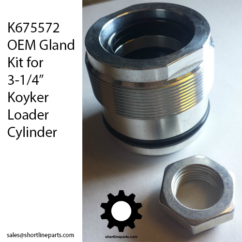 Gland Kit for 3-1/4" Koyker Cylinders (for barrel ID 3-1/4" - barrel OD 3-5/8" - shaft OD 1-3/4") - Replaces K675572