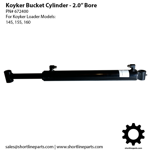 Koyker 145 Bucket Cylinder (2.0" Bore) - 672400