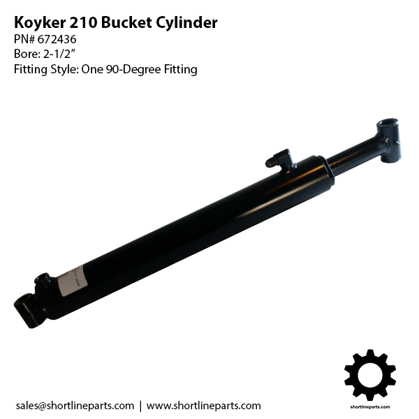 Koyker 210 Loader Tilt Cylinder - 2.5" Bore - 2-7/8" OD - PN# 672436