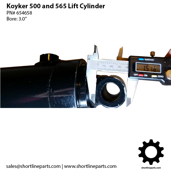 3-3/8" Barrel OD Lift Cylinder for Koyker Loaders 500 and 565