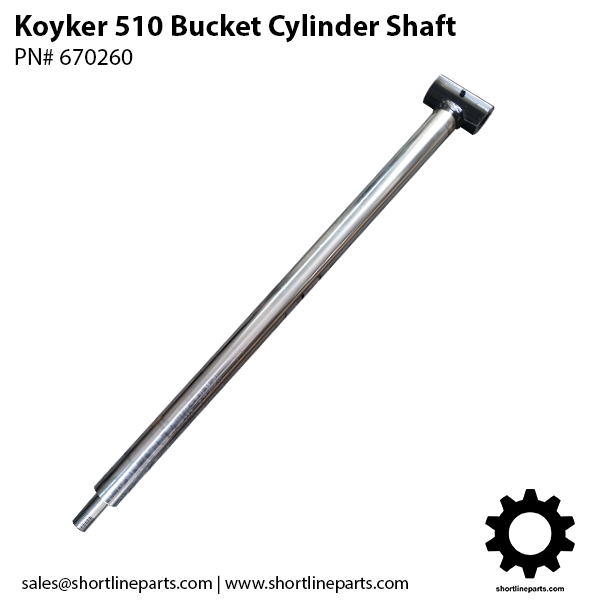 Chrome ram for Koyker 510 loader tilt cylinder