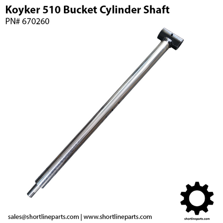 Chrome ram for Koyker 510 loader tilt cylinder