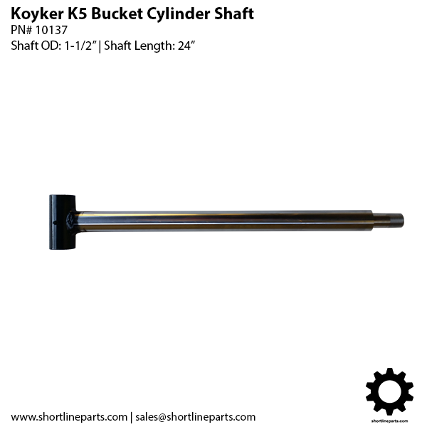 Koyker K5 and 500 Loader Bucket Cylinder Shaft - 10137