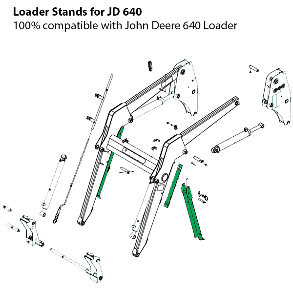 Parking Stands for John Deere 640 Loader