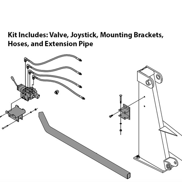 Loader joystick kit for tractor without cab