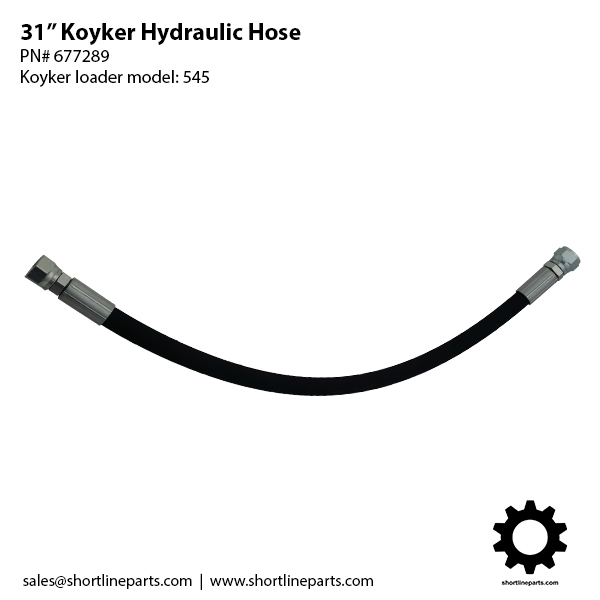 Koyker 545 31-inch Hydraulic Hose - Part Number 677289