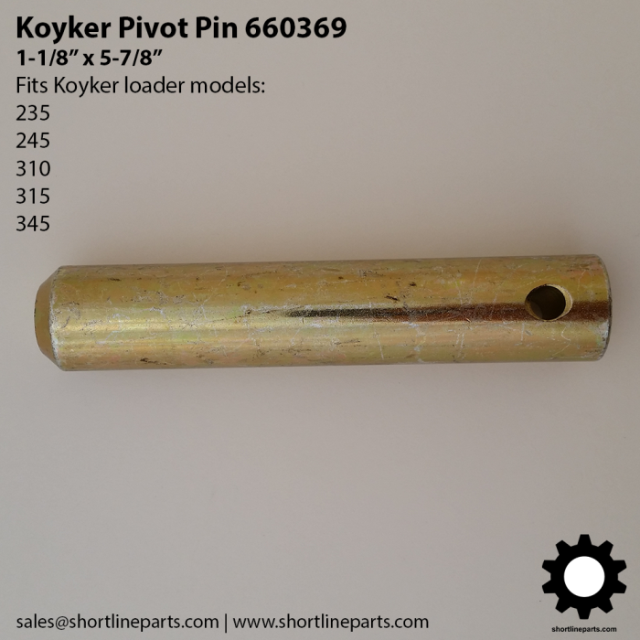 Zinc OEM Koyker Pivot Pin Part Number 660369