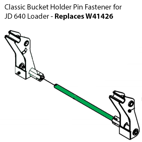 Pin Holder Shaft for Bucket Holder on John Deere 640 Loader - Replaces W41426