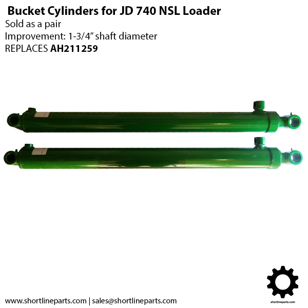 JD 740 Loader Parts - Tilt Cylinders - Thick Shaft