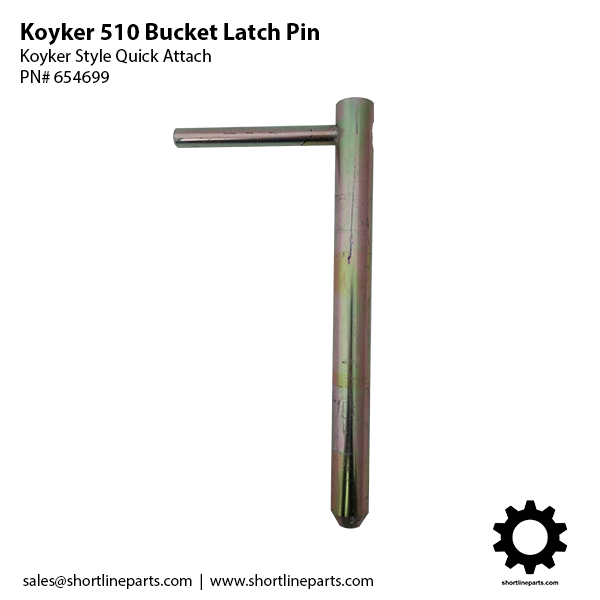 Spring Loaded Latch Pin for Koyker 510 Quick Attach Bucket
