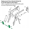 Replacement Bucket Holder Kit for John Deere 640 NSL Loader
